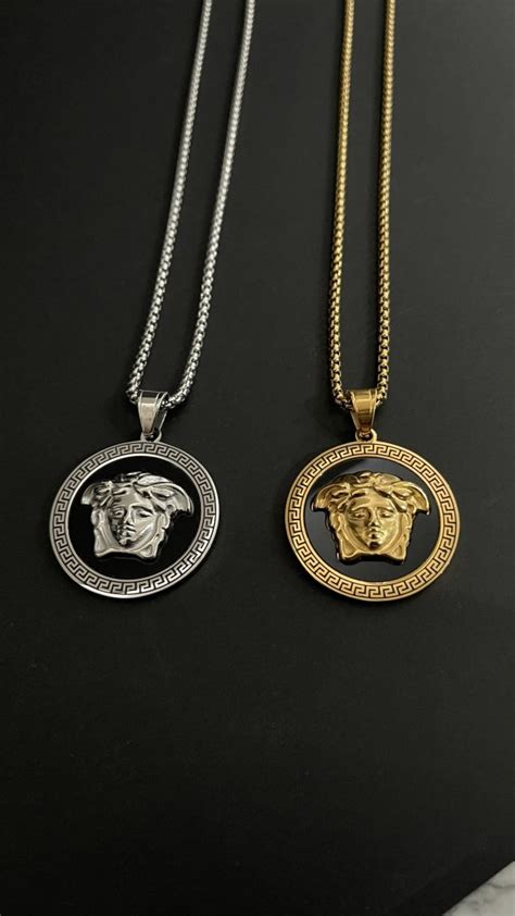 cadena versace plata|Versace necklace farfetch.